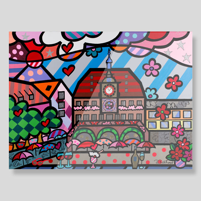 Heilbronner Rathaus hinter Glas