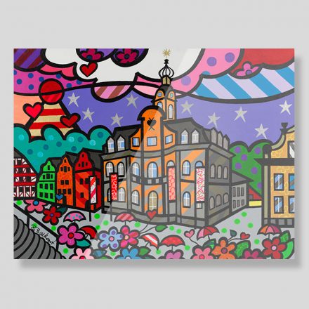 Schwäbisch Haller Rathaus hinter Glas